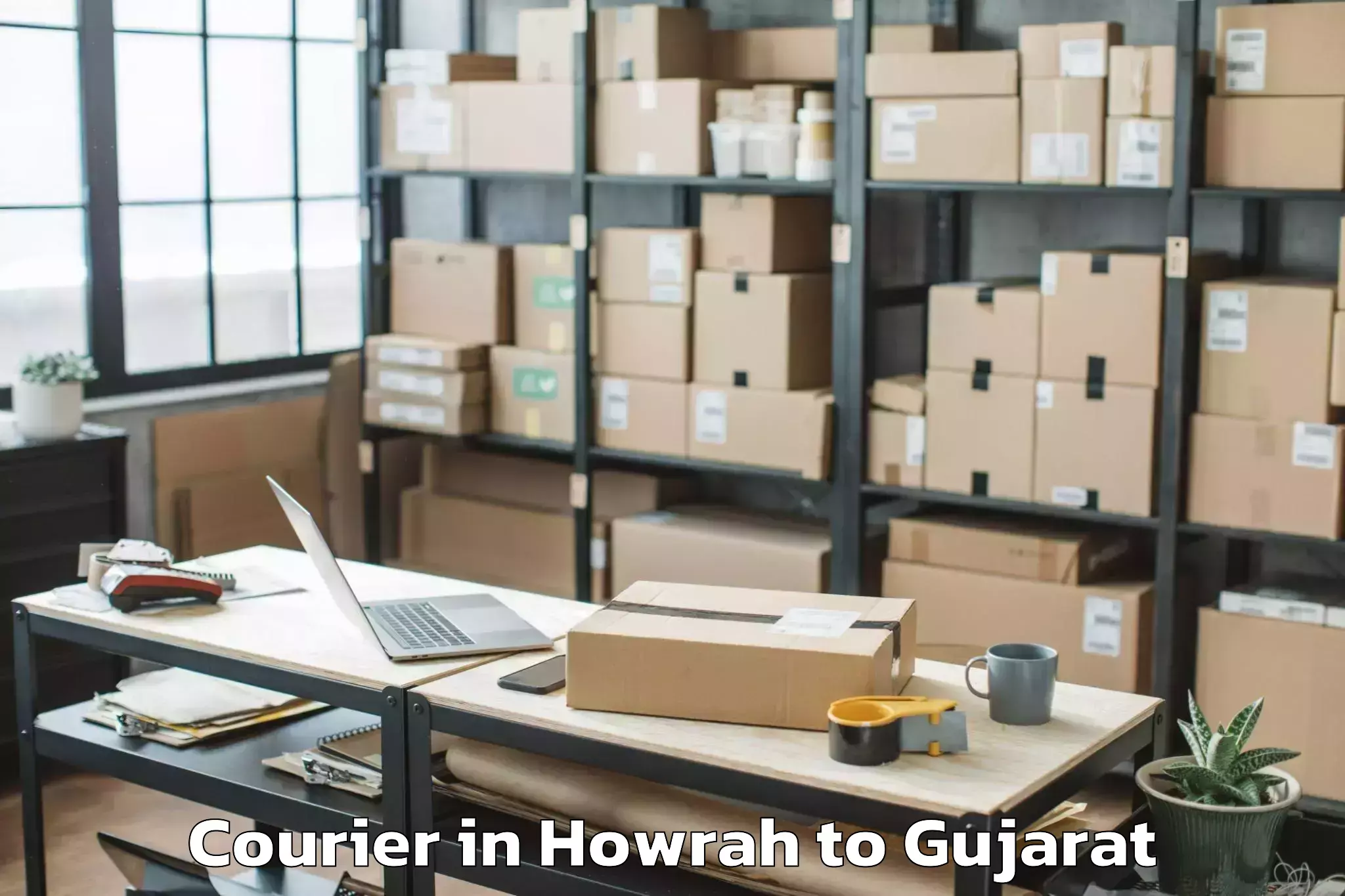 Affordable Howrah to Khambhat Courier